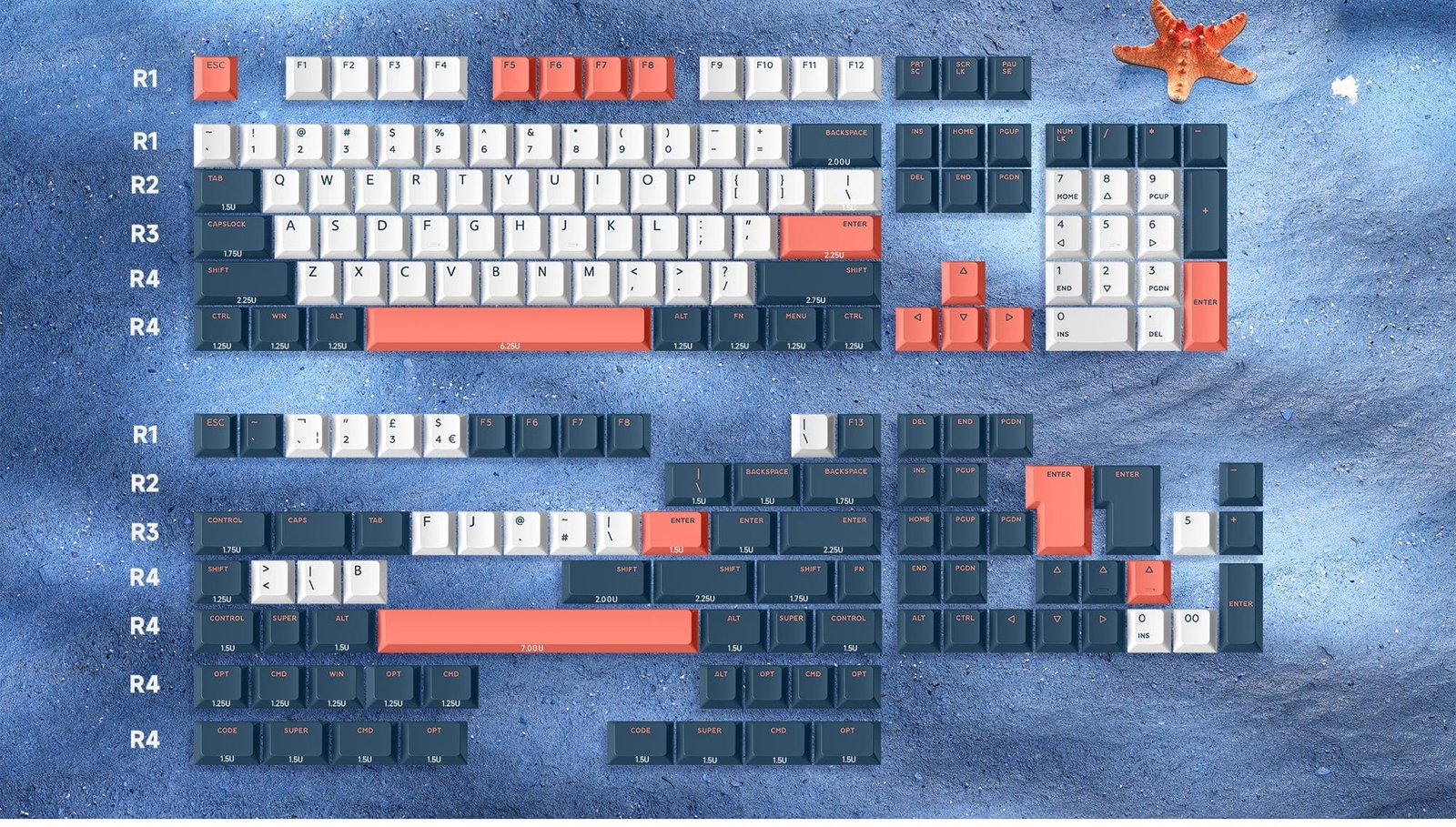 IQUNIX CORAL SEA KEYCAP SET