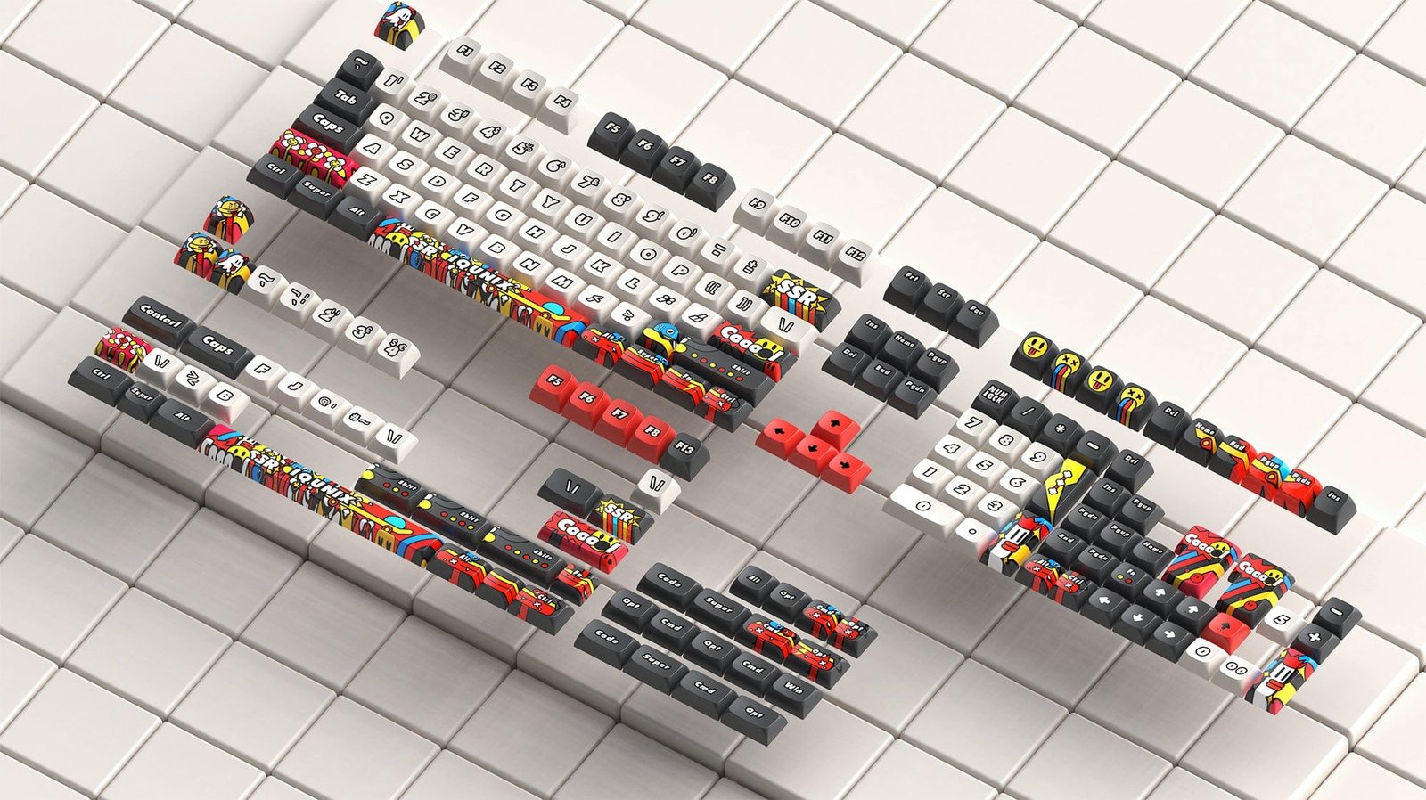 IQUNIX KEYCAPS SET GRAFFITI DIARY KEYCAPS PBT KEYCAPS