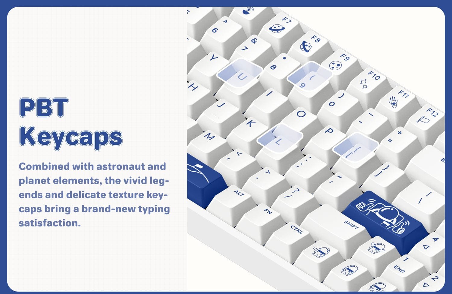 Cherry Profile PBT keycaps Wireless Mechanical Keyboard