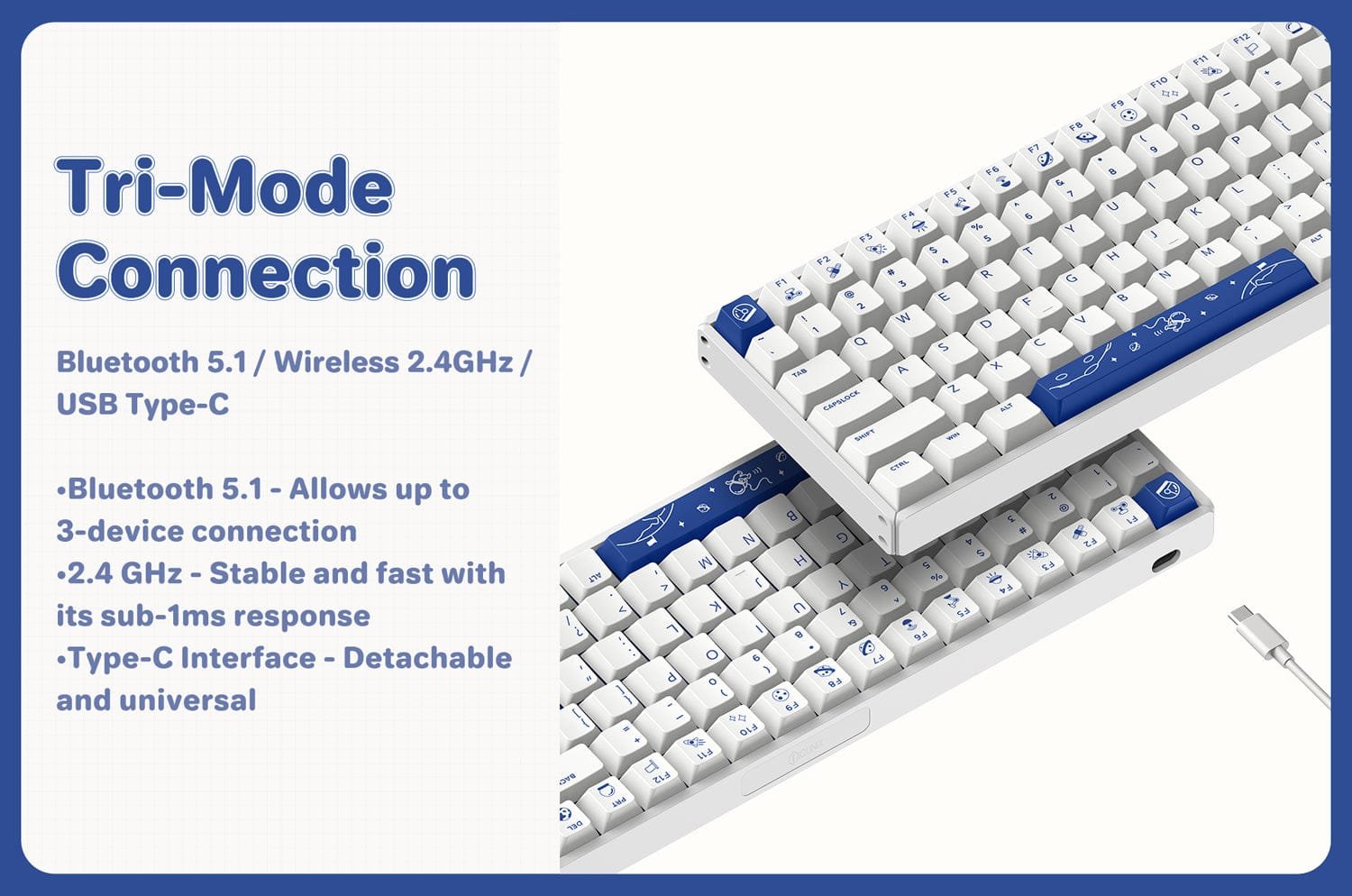 Connect 3 devices Best Mechnical Keyboard